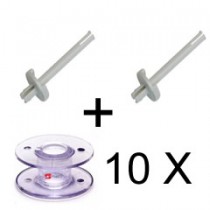 2 x spoolpins with bobbins for the Toyota RS 2000 series