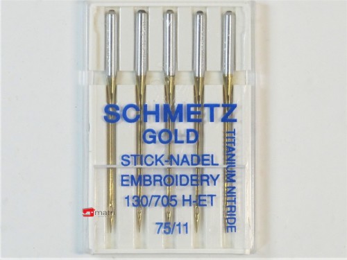 Schmetz Embroider needle 75 Gold